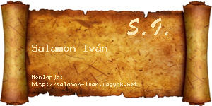Salamon Iván névjegykártya